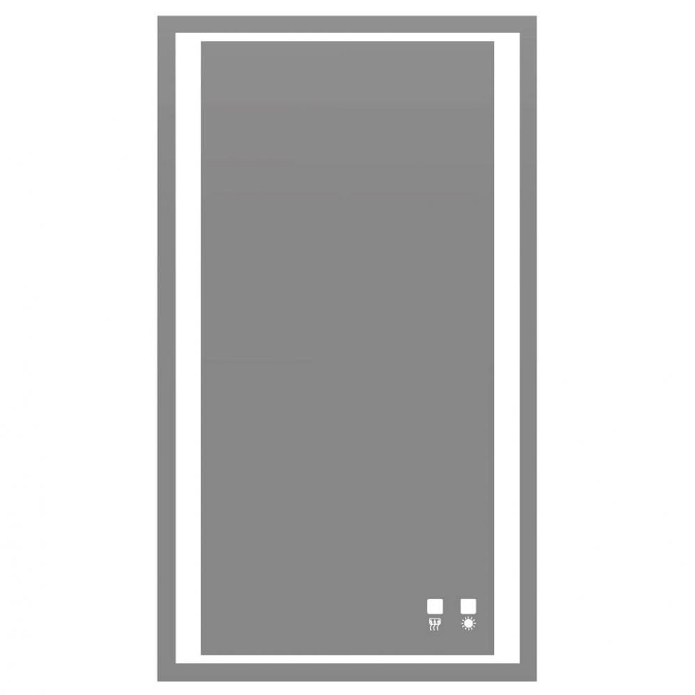 Sanctuary III Lighted Slique Mirror, 20'' x 36'' x 7/8'', Rectangula