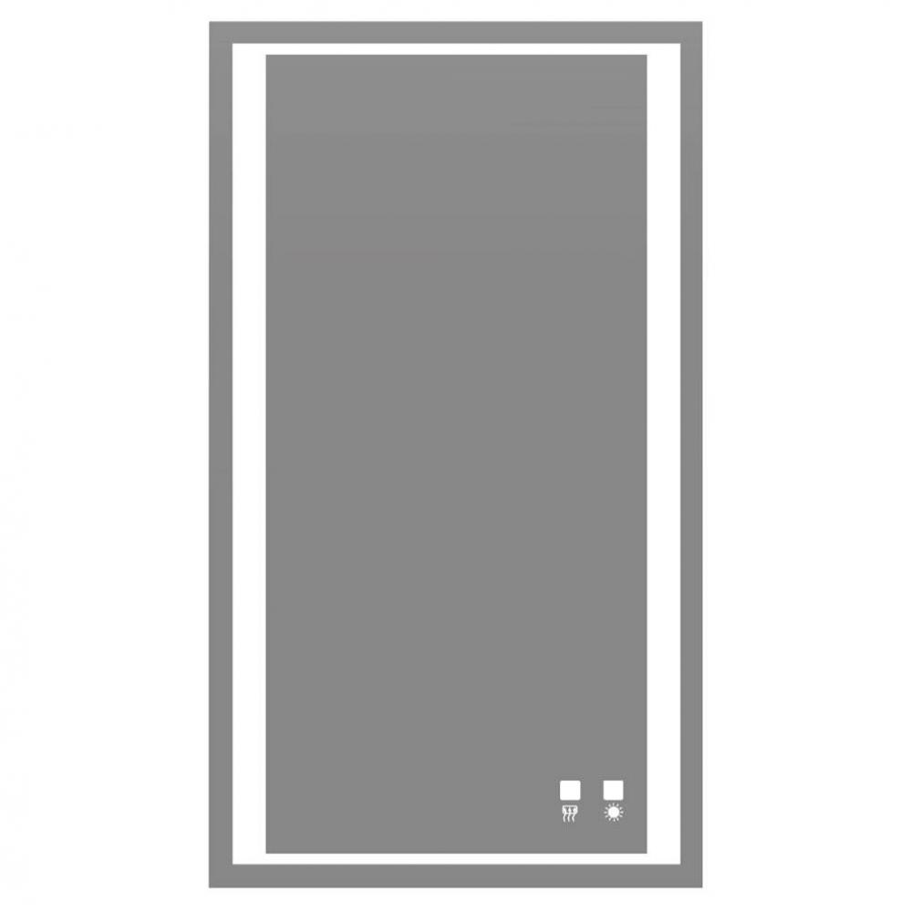 Sanctuary III Lighted Slique Mirror, 24'' x 42'' x 7/8'', Rectangula