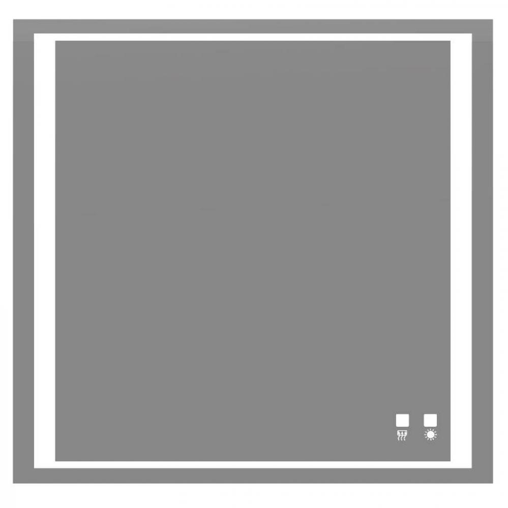 Sanctuary III Lighted Slique Mirror, 36'' x 36'' x 7/8'', Rectangula