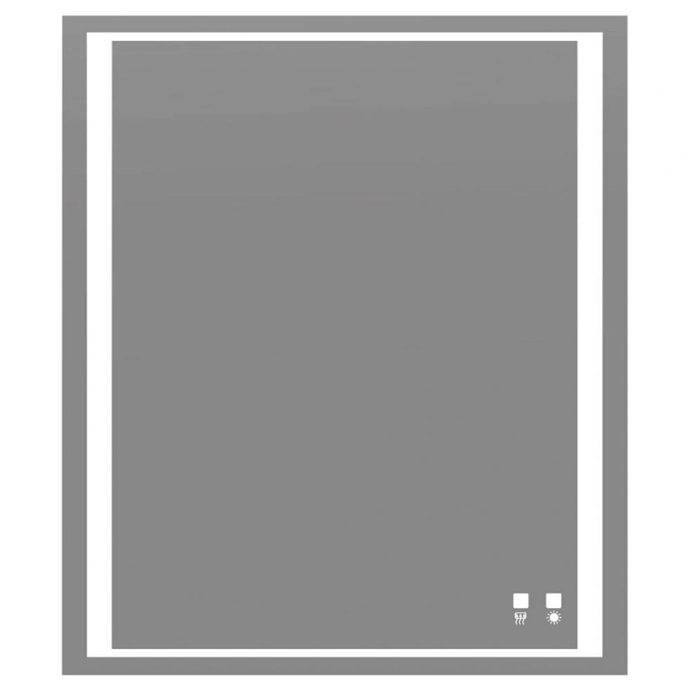 Sanctuary III Lighted Slique Mirror, 36'' x 42'' x 7/8'', Rectangula