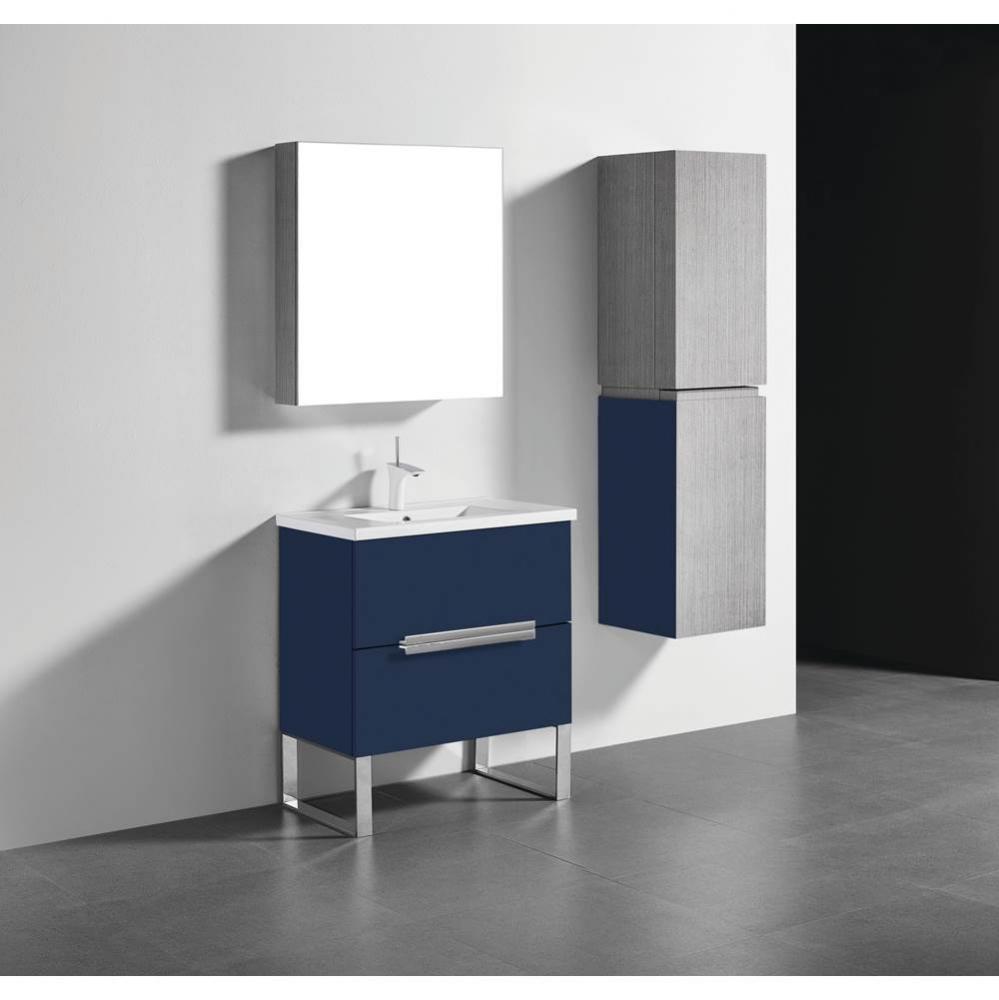Soho 30'' Free standing Vanity Cabinet in Sapphire/HW: Polished Chrome(PC)