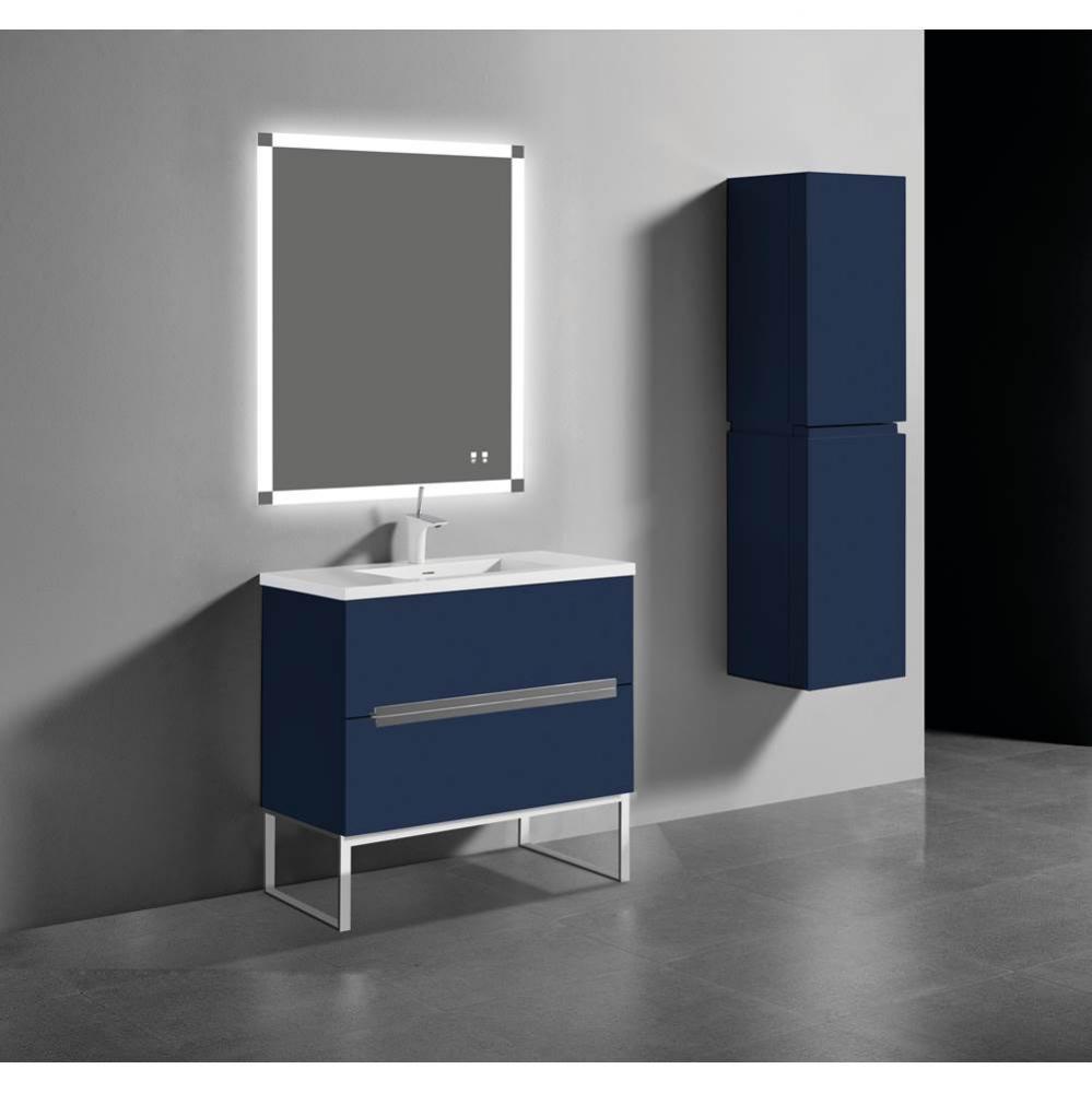 Soho 36'' Free standing Vanity Cabinet in Sapphire/HW: Polished Chrome(PC)