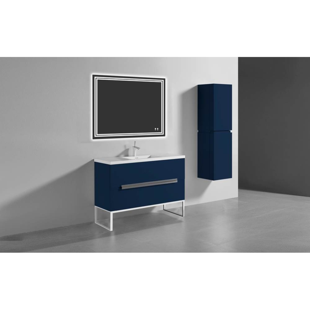 Soho 48C'' Free standing Vanity Cabinet in Sapphire/HW: Polished Chrome(PC)