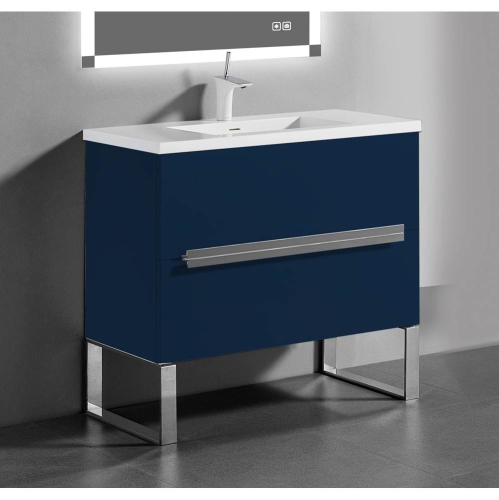 Soho 24'' Free standing Vanity Cabinet in Sapphire/HW: Polished Chrome(PC)