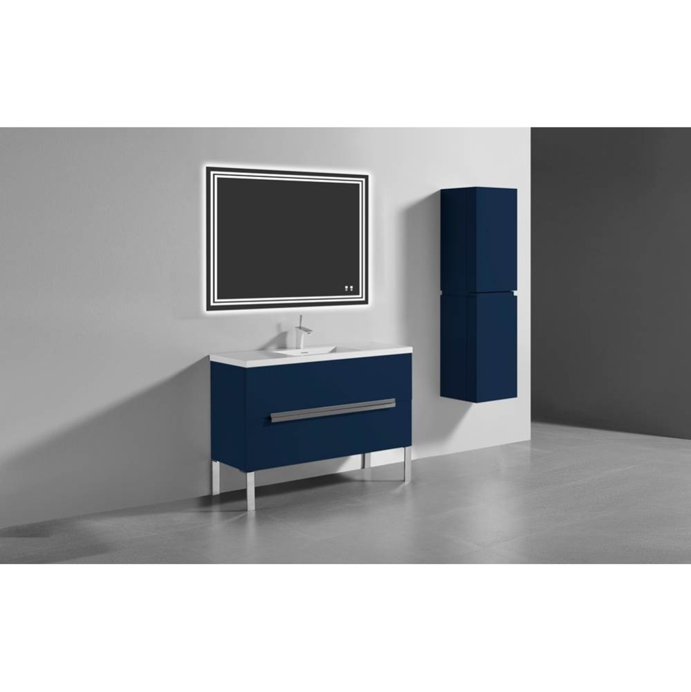 Soho 48C'' Free standing Vanity Cabinet in Sapphire/HW: Polished Chrome(PC)