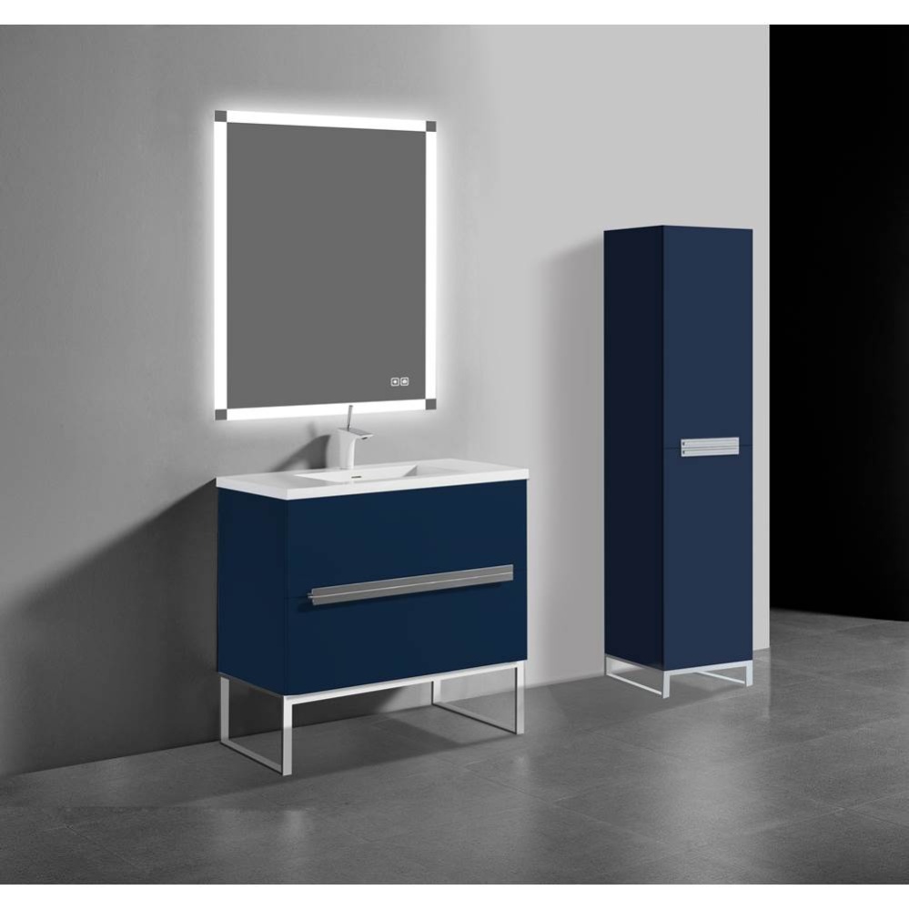 Soho 42'' Free standing Vanity Cabinet in Sapphire/HW: Polished Chrome(PC)