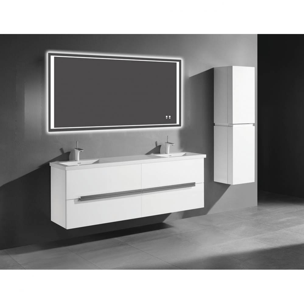 Urban 72D'' Wall hung  Vanity Cabinet in White Finish/HW: No Handle