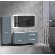 Madeli B450-60C-002-TG-HP-PC - Apogee 60C'' Wall hung Vanity Cabinet in Studio Grey/HW: Polished Chrome(PC)