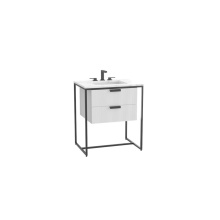 Madeli B011-30-001-WH-PC - Trapezio 30'' Free Standing Cabinet White /HW: Polished Chrome(PC)