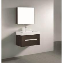 Madeli B070-30-002-WA-PC - Vogue 30'' Wall Hung Vanity Cabinet Walnut/HW: Polished Chrome(PC)