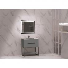 Madeli B080-30-001-LC-TG-BN - Madeli Loft 30'' Free Standing Vanity Cabinet Studio Grey/HW: Brushed Nickel   (BN)