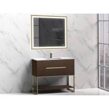 Madeli B080-42-001-LC-WA-MB - Madeli Loft 42'' Free Standing Vanity Cabinet Walnut/HW: Matte Black(MB)
