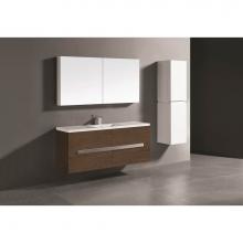 Madeli B300-60C-002-BR-SB - Madeli Urban 60C'' Wall hung  Vanity Cabinet in Brandy Finish/HW: Satin Brass(SB)