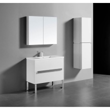 Madeli B400-30-001-LL-WH-H3-PC - Soho 30'' Free standing Vanity Cabinet in White/HW: Polished Chrome(PC)