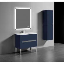 Madeli B400-36-001-LL-SA-H3-PC - Soho 36'' Free standing Vanity Cabinet in Sapphire/HW: Polished Chrome(PC)