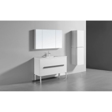 Madeli B400-48C-001-LL-WH-H3-PC - Soho 48C'' Free standing Vanity Cabinet in White/HW: Polished Chrome(PC)