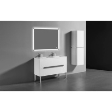 Madeli B400-48D-001-LL-WH-NP-PC - Soho 48D'' Free standing Vanity Cabinet in White/HW: Polished Chrome(PC)