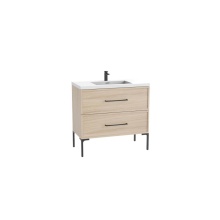 Madeli B405-48C-001-LY-NO-NP-PC - Peak 48C'' Free standing Vanity Cabinet in Natural Oak/HW: Polished Chrome(PC)