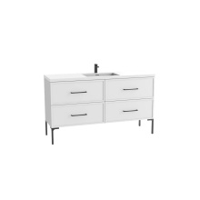 Madeli B405-60C-001-LY-WH-HY-PC - Peak 60C'' Free standing Vanity Cabinet in White/HW: Polished Chrome(PC)