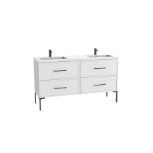 Madeli B405-72D-001-LY-WH-HY-PC - Peak 72D'' Free standing Vanity Cabinet in White/HW: Polished Chrome(PC)