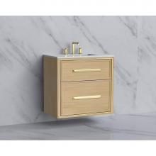 Madeli B455-30-002-NO-HP-PC - Edge 30'' Wall hung Vanity Cabinet in Natural Oak/HW: Handles Polished Chrome(PC)