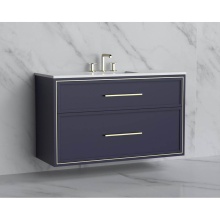 Madeli B455-48C-002-SA-HY-PC - Edge 48C'' Wall hung Vanity Cabinet in Sapphire/HW: Handles Polished Chrome(PC)