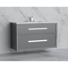 Madeli B455-48C-002-TG-HP-PC - Edge 48C'' Wall hung Vanity Cabinet in Studio Grey/HW: Handles Polished Chrome(PC)
