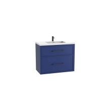 Madeli B456-24-002-SA-HY-PC - Edge SE  24'' Wall hung Vanity Cabinet in Sapphire/HW: Handles Polished Chrome(PC)