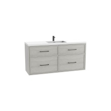 Madeli B456-60C-002-CG-HY-PC - Edge SE  60C'' Wall hung Vanity Cabinet in Coastal Grey/HW: Handles Polished Chrome(PC)