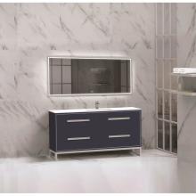 Madeli B460-60C-001-LC-SA-PC - Madeli Pinnacle 60C'' Free standing Vanity Cabinet in Sapphire/HW: Polished Chrome(PC)