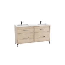 Madeli B466-72D-001-LY-NO-HY-PC - Profile SE 72D'' Free standing Vanity Cabinet in Natural Oak/HW: Polished Chrome(PC)