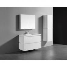 Madeli B500-42-002-WH - Cube 42'' Wall hung  Vanity Cabinet in White