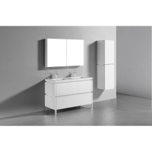 Madeli B600-48D-001-LL-WH-PC - Metro 48D'' Free Standing  Vanity Cabinet in  White/HW: Polished Chrome(PC)