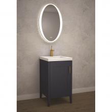 Madeli B710-20-001-SA-PC - Encore 20'' Free Standing Vanity Sapphire/HW: Polished Chrome(PC)