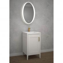 Madeli B710-20-001-WH-PC - Encore 20'' Free Standing Vanity White/HW: Polished Chrome(PC)