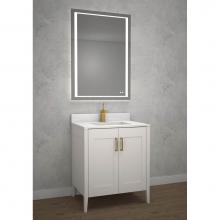 Madeli B710-24-001-WH-PC - Encore 24'' Free Standing Vanity White/HW: Polished Chrome(PC)