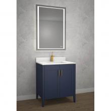 Madeli B710-30-001-SA-PC - Encore 30'' Free Standing Vanity Sapphire/HW: Polished Chrome(PC)
