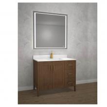 Madeli B710-42-001-BR-PC - Encore 42'' Free Standing Vanity Brandy/HW: Polished Chrome(PC)