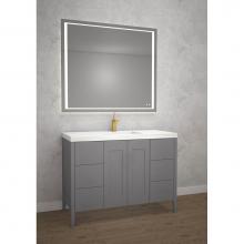 Madeli B710-48C-001-TG-NP - Encore 48C'' Free Standing Vanity Studio Grey - No Handles