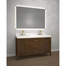 Madeli B710-60D-001-BR-PC - Encore 60D'' Free Standing Vanity Brandy/HW: Polished Chrome(PC)