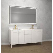 Madeli B710-72D-001-WH-NP - Encore 72'' Free Standing Vanity White - No Handles