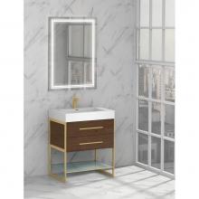 Madeli B810-24-001-BR-PC - Silhouette 24'' Free Standing Vanity Brandy/HW: Polished Chrome(PC)