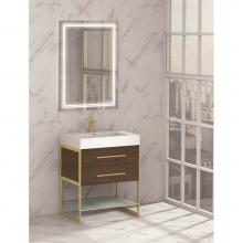 Madeli B810-36-001-BR-PC - Silhouette 36'' Free Standing Vanity Brandy/HW: Polished Chrome(PC)