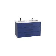 Madeli B825-48D-002-SA-HY-PC - Legend 48D'' Wall hung Vanity Cabinet Sapphire Finish/HW: Polished Chrome(PC)