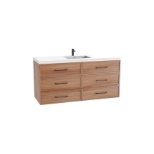 Madeli B825-60C-002-NW-NP-00 - Legend 60C'' Wall hung Vanity Cabinet Natural Walnut Finish/HW: No Handles