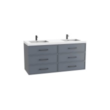 Madeli B825-60D-002-TG-NP-00 - Legend 60D'' Wall hung Vanity Cabinet Studio Grey Finish/HW: No Handles