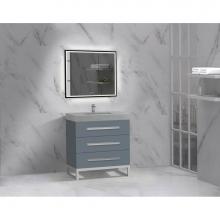 Madeli B830-30-001-LC-TG-HP-PC - Icon 30'' Free standing Vanity Cabinet in Studio Grey/HW: Polished Chrome(PC)