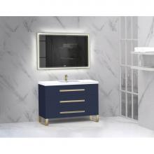 Madeli B830-48C-001-LS-SA-HP-PC - Icon 48C'' Free standing Vanity Cabinet in Sapphire/HW: Polished Chrome(PC)