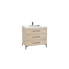 Madeli B835-48C-001-LY-NO-HY-PC - Marquis 48C'' Free standing Vanity Cabinet in Natural Oak/HW: Polished Chrome(PC)