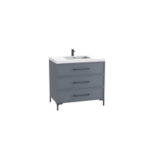 Madeli B835-24-001-LY-TG-HY-PC - Marquis 24'' Free standing Vanity Cabinet in Studio Grey/HW: Polished Chrome(PC)